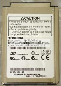 TOSHIBA iPod 4th MK3006GAL 1.8 inch 30GB LAPTOP HARD DRIVE